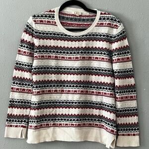 Barbour Red and Black Patterned Sweater size 8